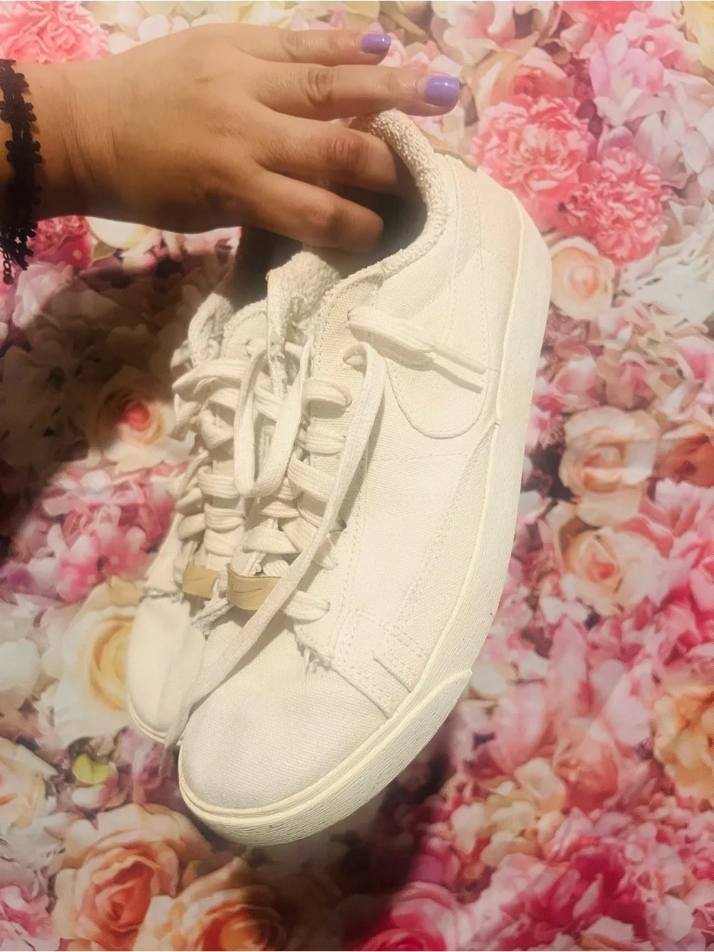 Ivory Women's Low-Top Canvas Sneakers